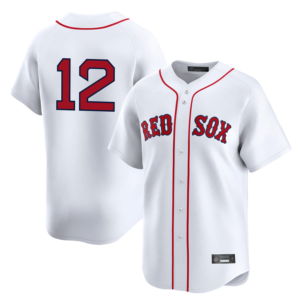 TRASK B.Red Sox #12 Connor Wong Player White Limited Home Game Stitched Jerseys