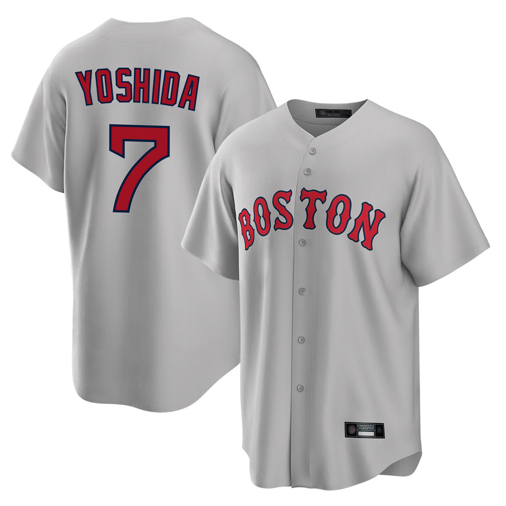TRASK B.Red Sox #7 Masataka Yoshida Player Gray Road Home Game Stitched Jersey