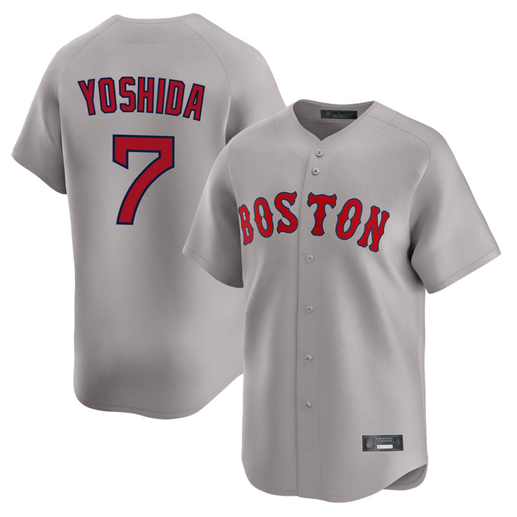 TRASK B.Red Sox #7 Masataka Yoshida Player Gray Road Limited Home Game Stitched Jersey