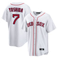 TRASK B.Red Sox #7 Masataka Yoshida Player White Home Game Stitched Jersey