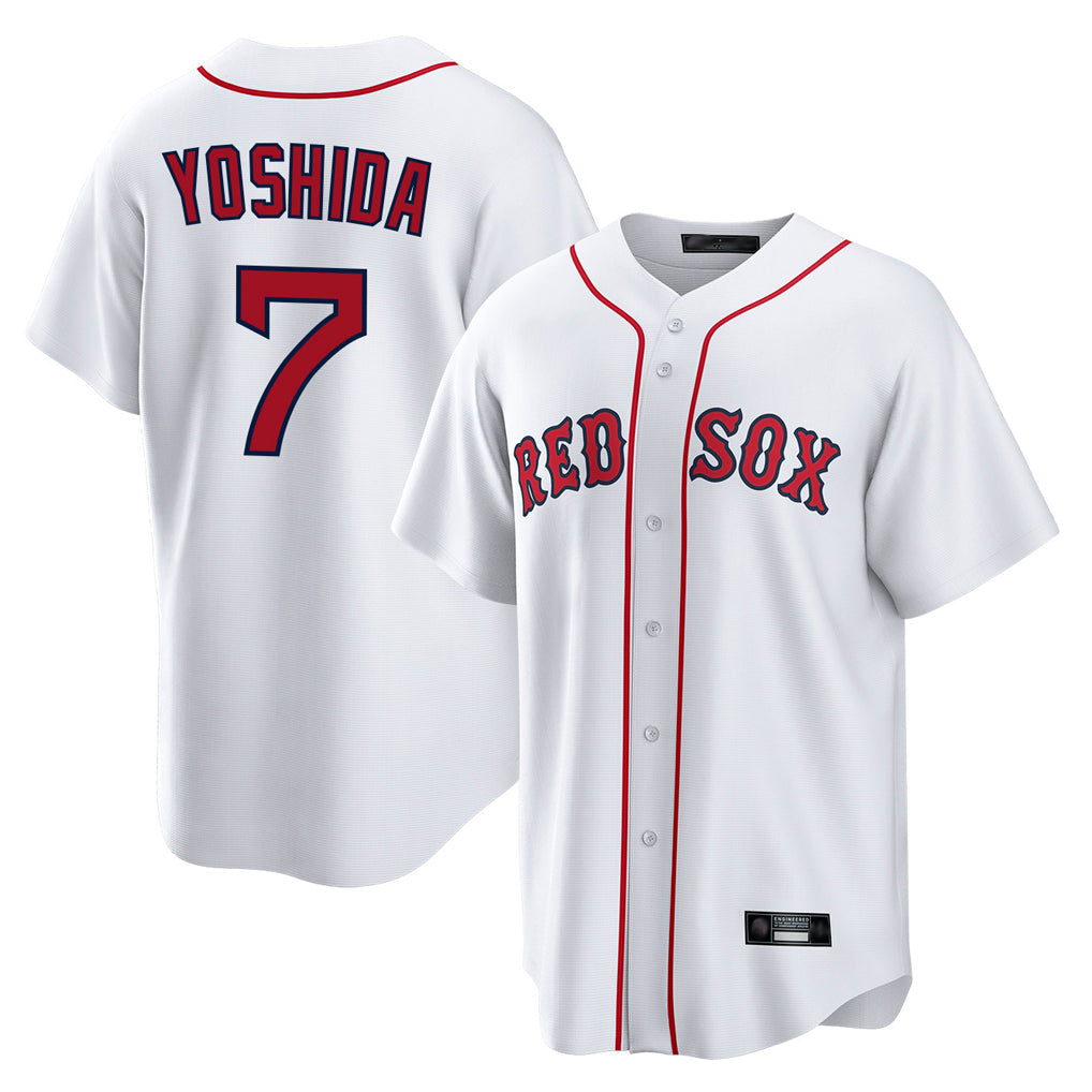 TRASK B.Red Sox #7 Masataka Yoshida Player White Home Game Stitched Jersey