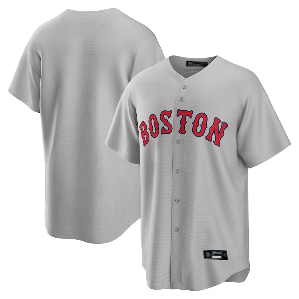 TRASK B.Red Sox Blank Player Gray Road Home Game Stitched Jerseys