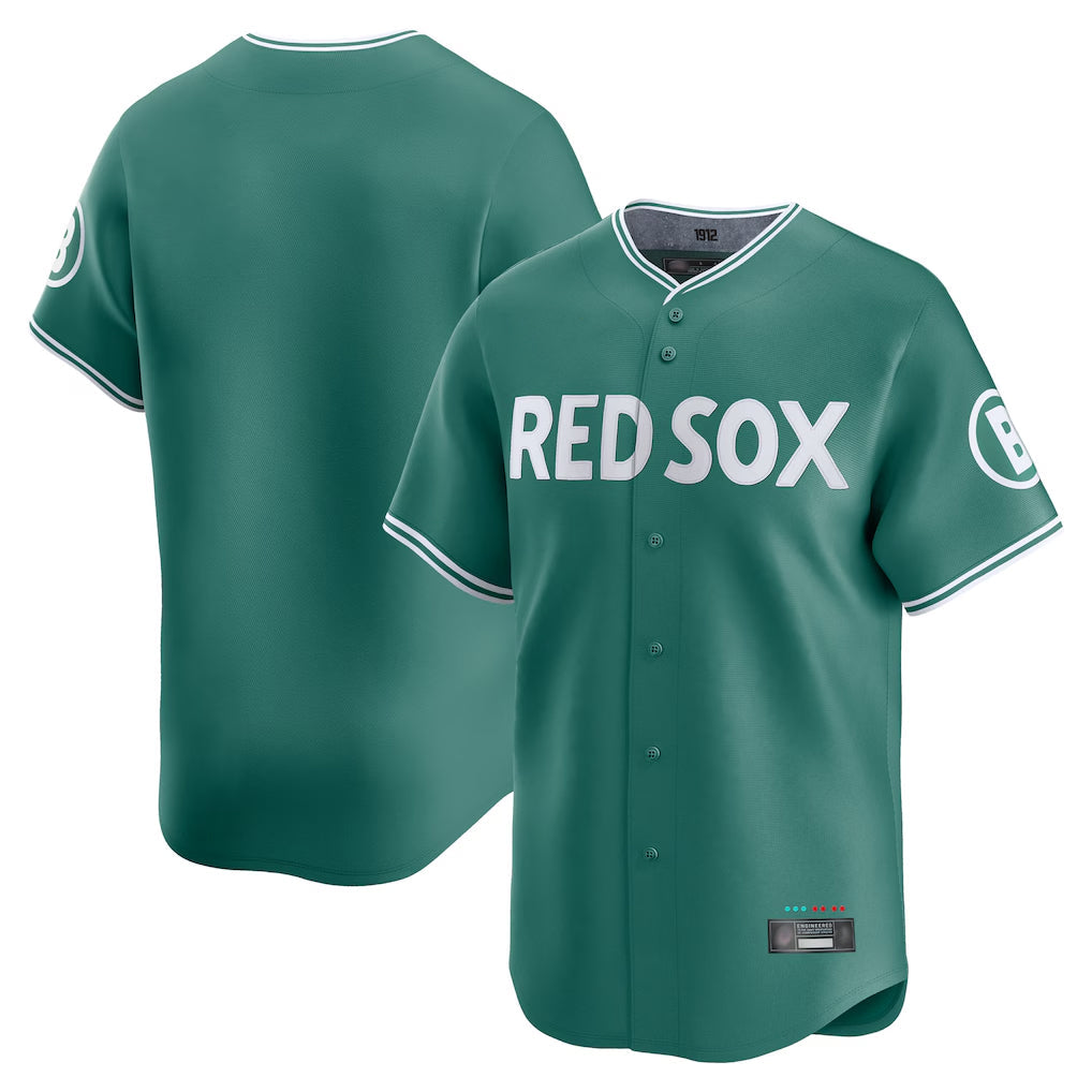 TRASK B.Red Sox Blank Player Green City Connect Limited Home Game Stitched Jerseys