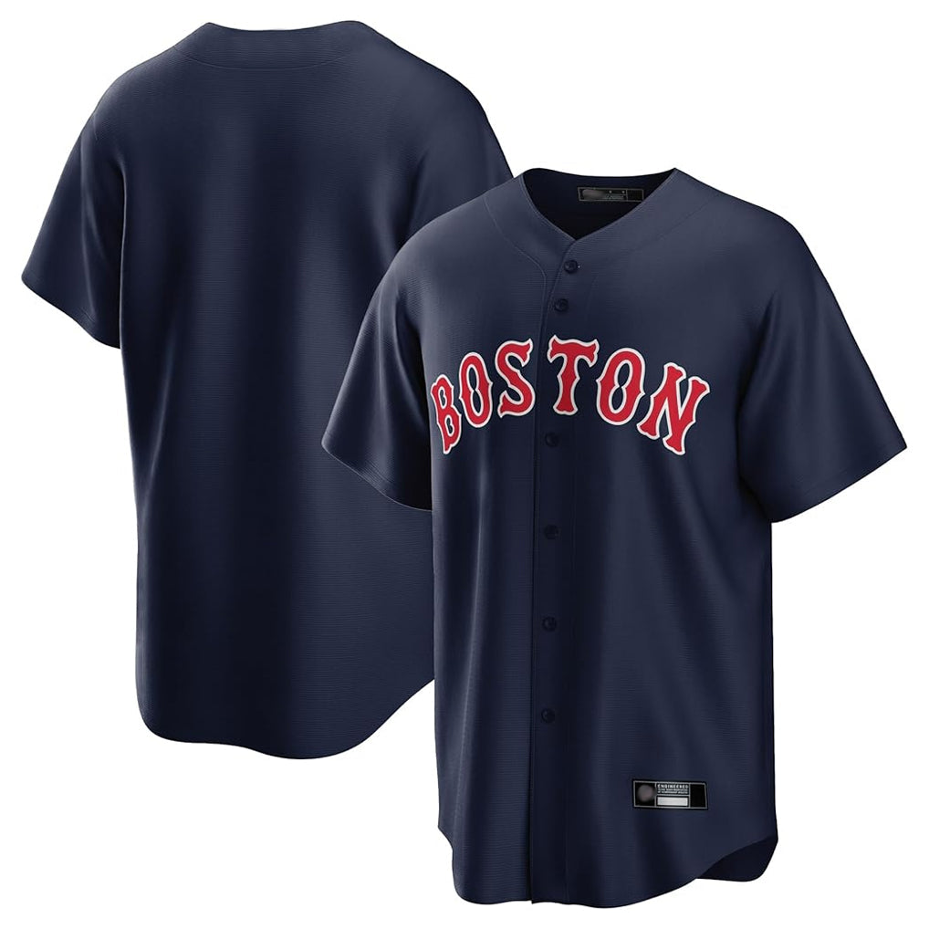 TRASK B.Red Sox Blank Player Navy Home Game Stitched Jerseys