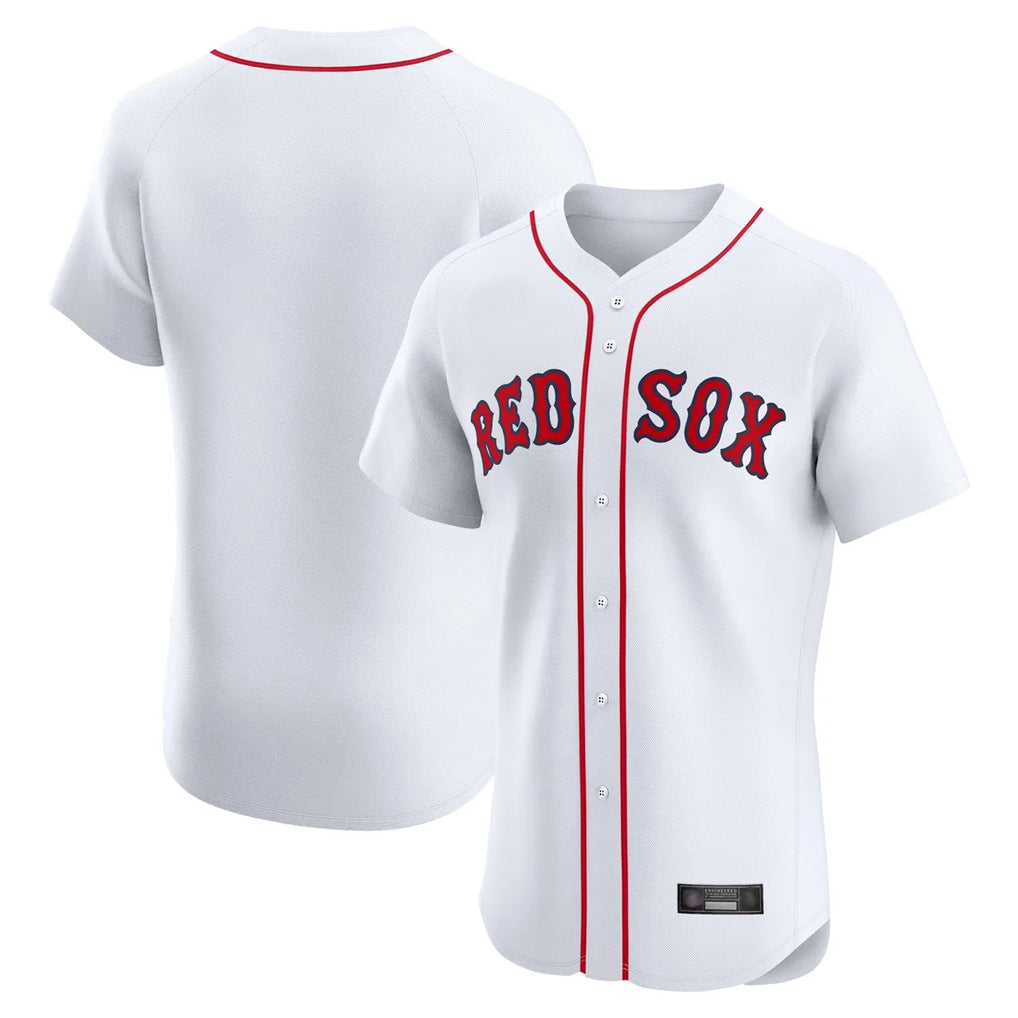 TRASK B.Red Sox Blank Player White Limited Elite Home Game Stitched Jerseys