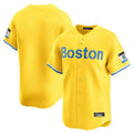 TRASK B.Red Sox Blank Player Yellow Limited Home Game Stitched Jerseys