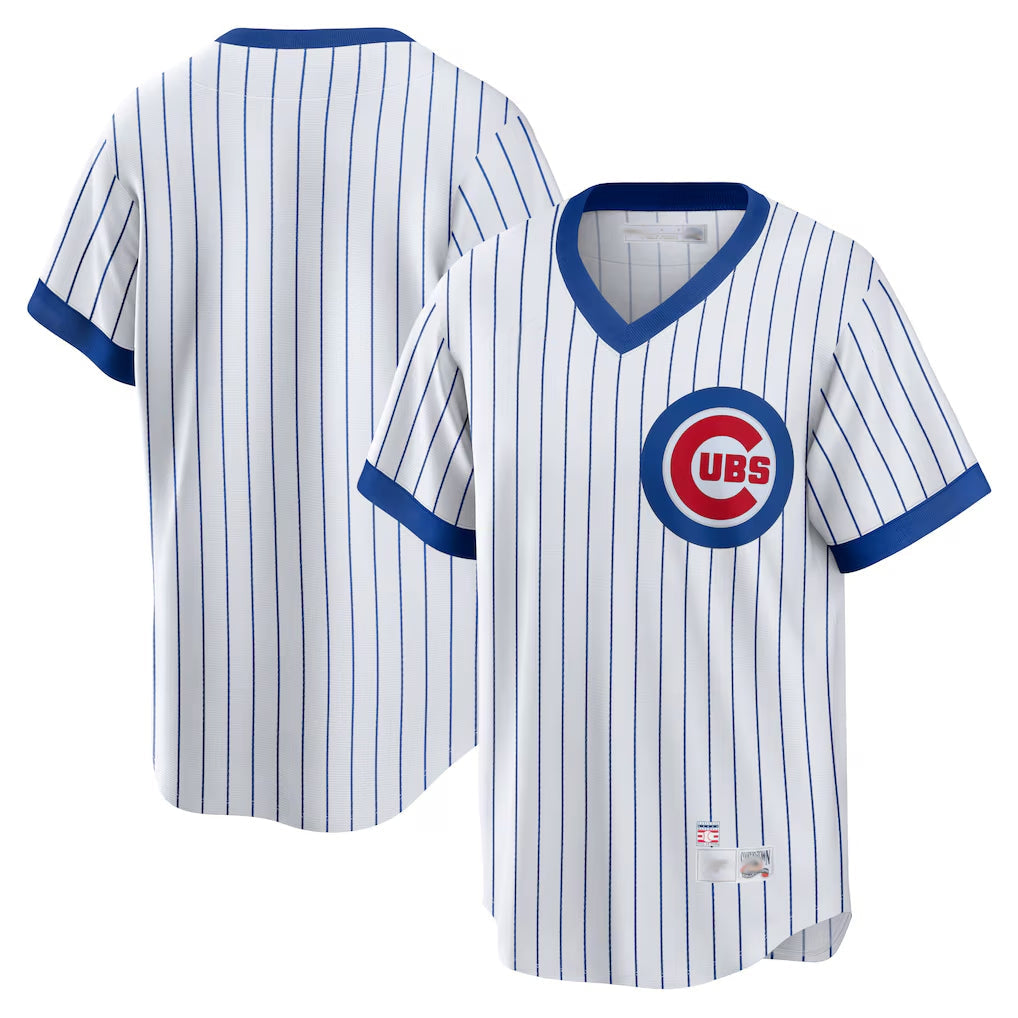 TRASK C.Cubs White T-shirt Cooperstown Collection Limited Blank Player Stitched Jerseys
