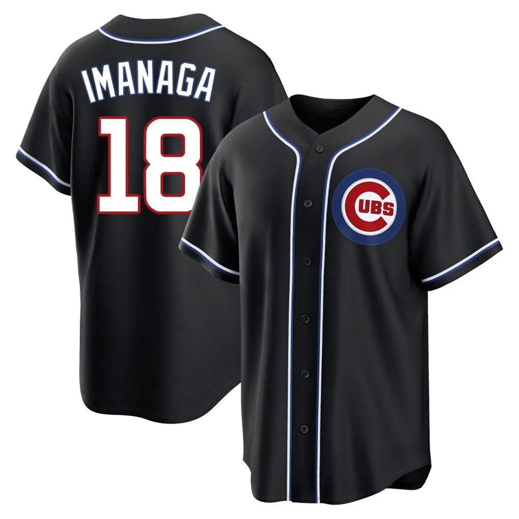 TRASK C.Cubs #18 Shota Imanaga Player Black Fashion Out Game Stitched Jerseys