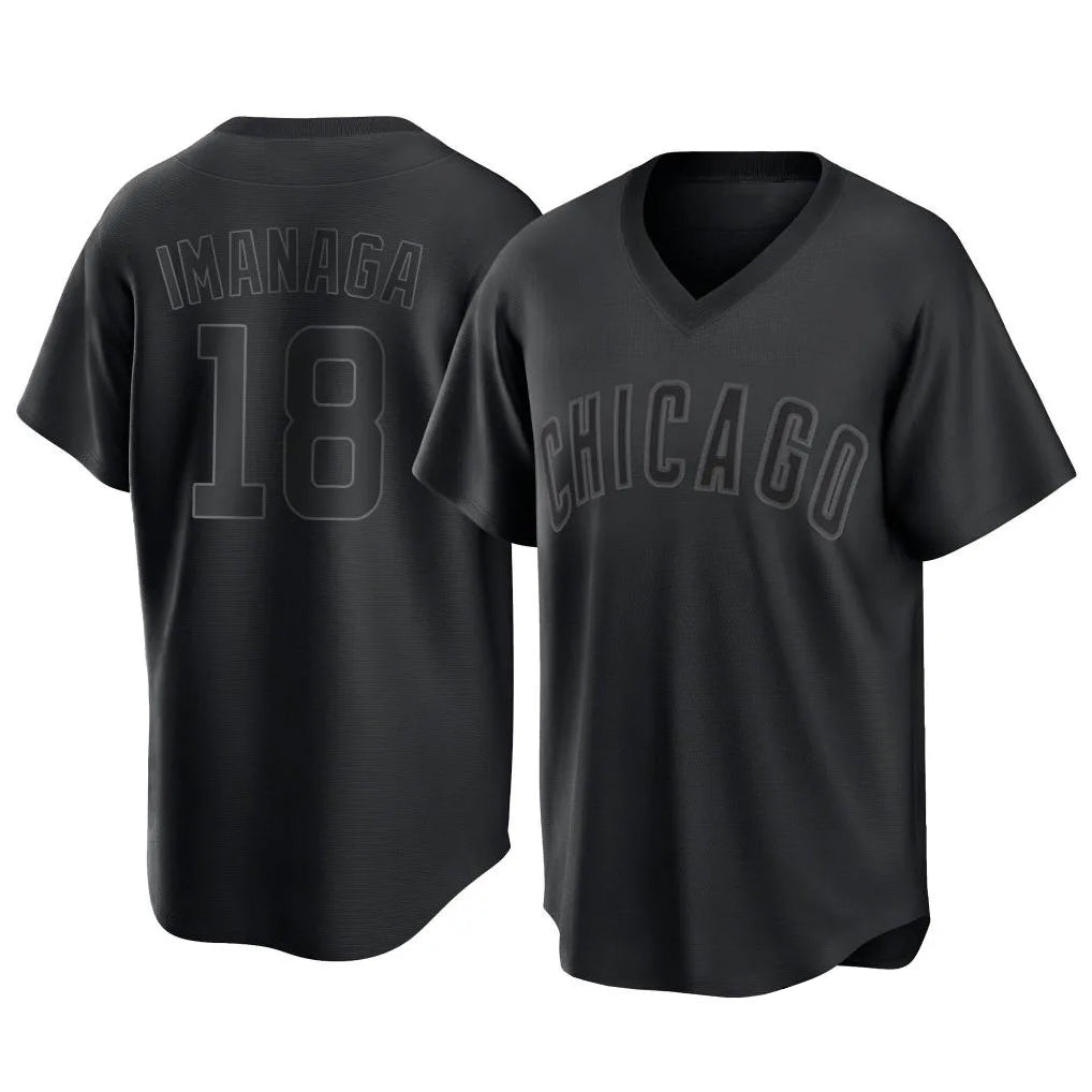 TRASK C.Cubs #18 Shota Imanaga Player Black T-shirt Home Game Stitched Jerseys