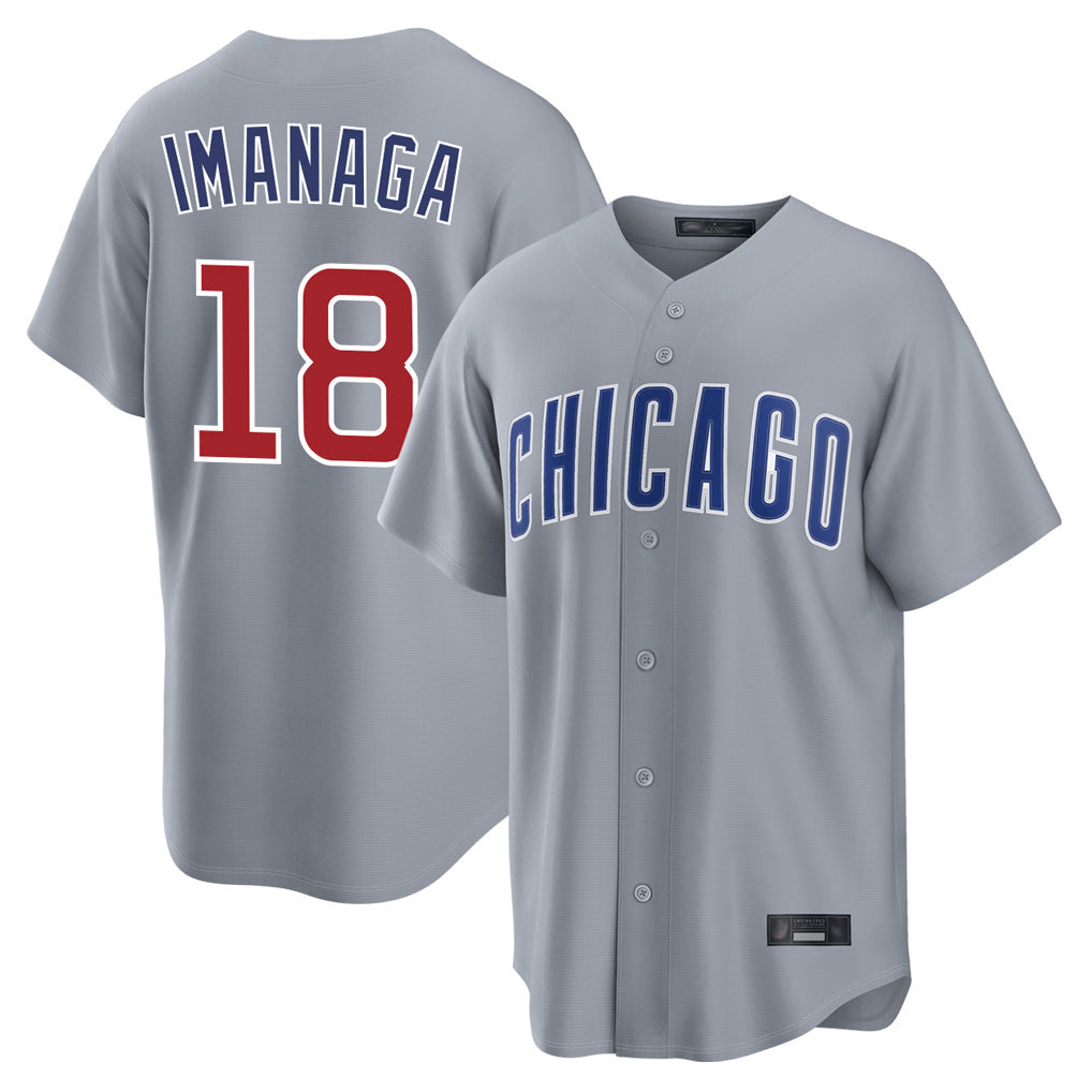 TRASK C.Cubs #18 Shota Imanaga Player Gray Home Game Stitched Jerseys