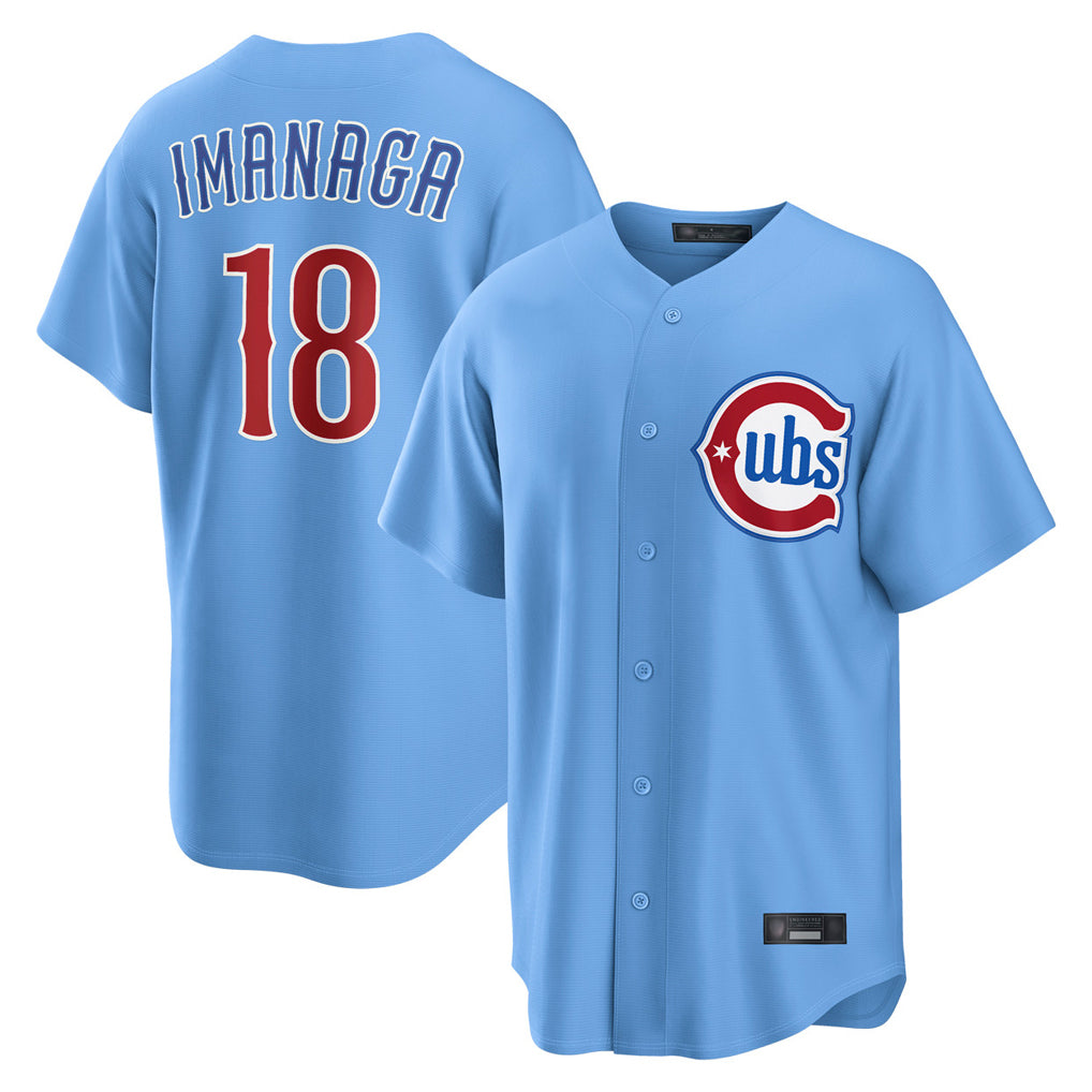 TRASK C.Cubs #18 Shota Imanaga Player Light Blue Home Game Stitched Jerseys