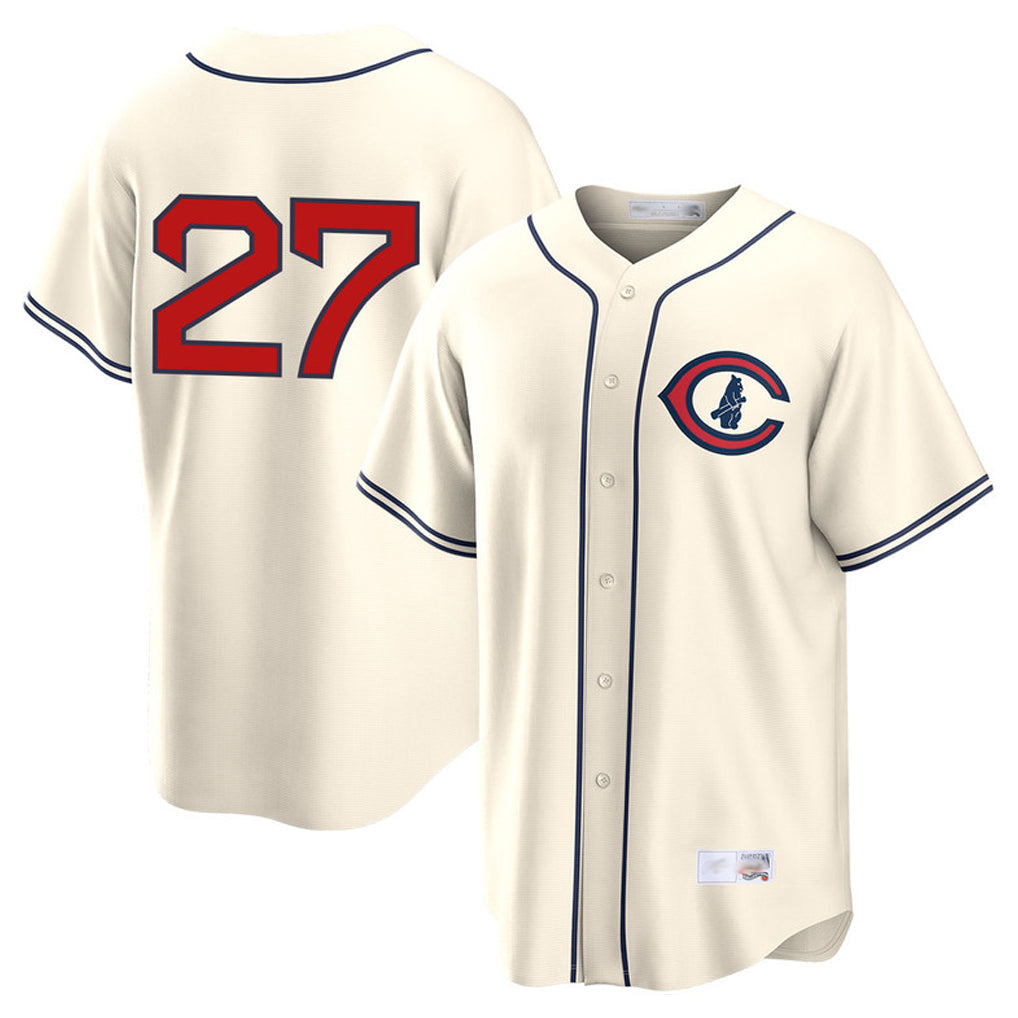 TRASK C.Cubs #27 Seiya Suzuki Player Cream Field of Dreams Home Game Stitched Jerseys