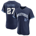 TRASK C.Cubs #27 Seiya Suzuki Player Navy City Connect Limited Elite Home Stitched Jerseys