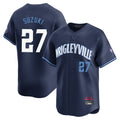 TRASK C.Cubs #27 Seiya Suzuki Player Navy City Connect Limited Home Stitched Jerseys