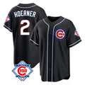 TRASK C.Cubs #2 Nico Hoerner Player Black Fashion Out 150th Anniversary Game Stitched Jerseys