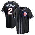 TRASK C.Cubs #2 Nico Hoerner Player Black Fashion Out Game Stitched Jerseys