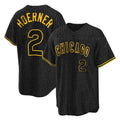 TRASK C.Cubs #2 Nico Hoerner Player Black Snake Skin City Game Stitched Jerseys