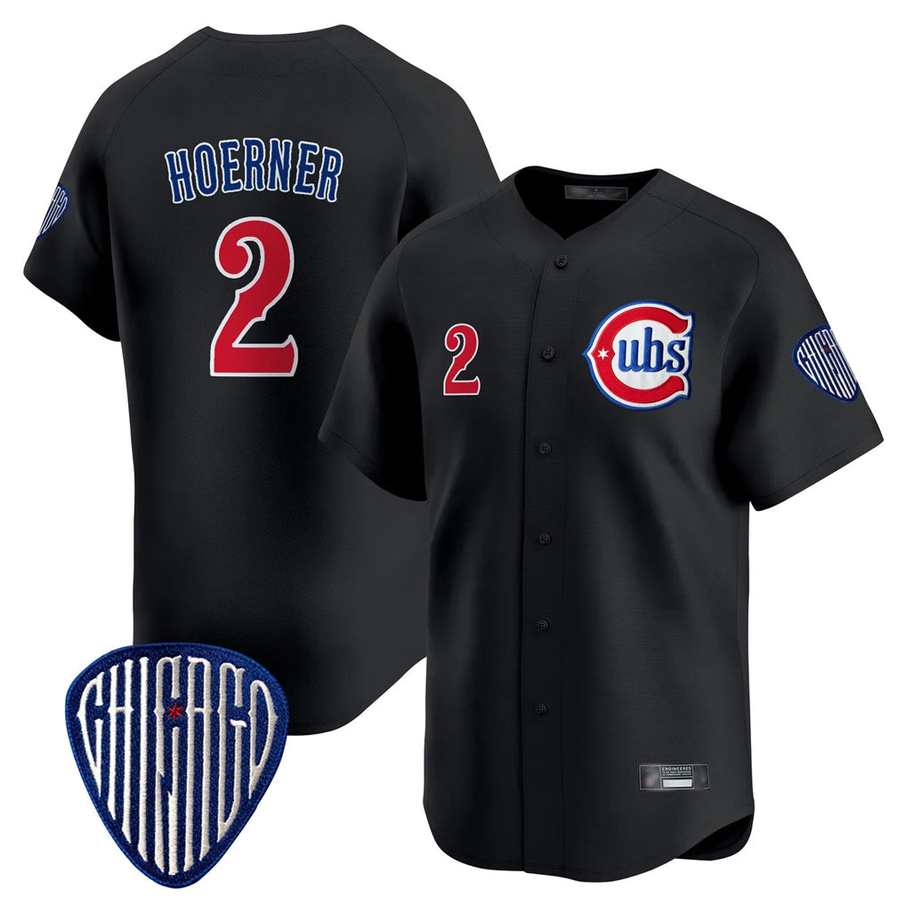 TRASK C.Cubs #2 Nico Hoerner Player Black Vapor Premier Limited Home Stitched Jerseys