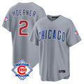 TRASK C.Cubs #2 Nico Hoerner Player Gray 150th Anniversary Home Game Stitched Jerseys