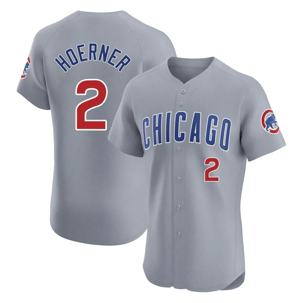 TRASK C.Cubs #2 Nico Hoerner Player Gray Road Limited Elite Home Stitched Jerseys