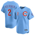 TRASK C.Cubs #2 Nico Hoerner Player Light Blue Limited Home Stitched Jerseys