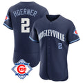 TRASK C.Cubs #2 Nico Hoerner Player Navy City Connect 150th Anniversary Limited Elite Home Stitched Jerseys