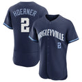 TRASK C.Cubs #2 Nico Hoerner Player Navy City Connect Limited Elite Home Stitched Jerseys