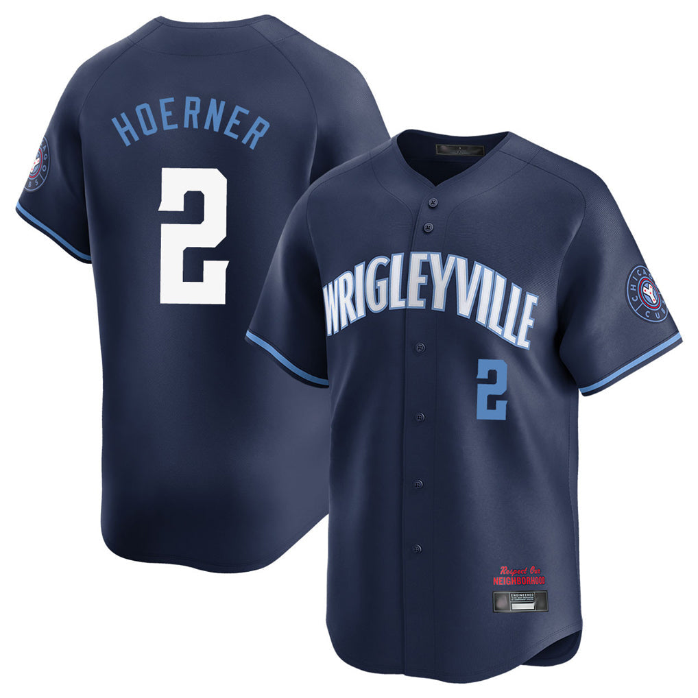 TRASK C.Cubs #2 Nico Hoerner Player Navy City Connect Limited Home Stitched Jerseys