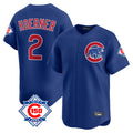 TRASK C.Cubs #2 Nico Hoerner Player Royal 150th Anniversary Limited Home Stitched Jerseys