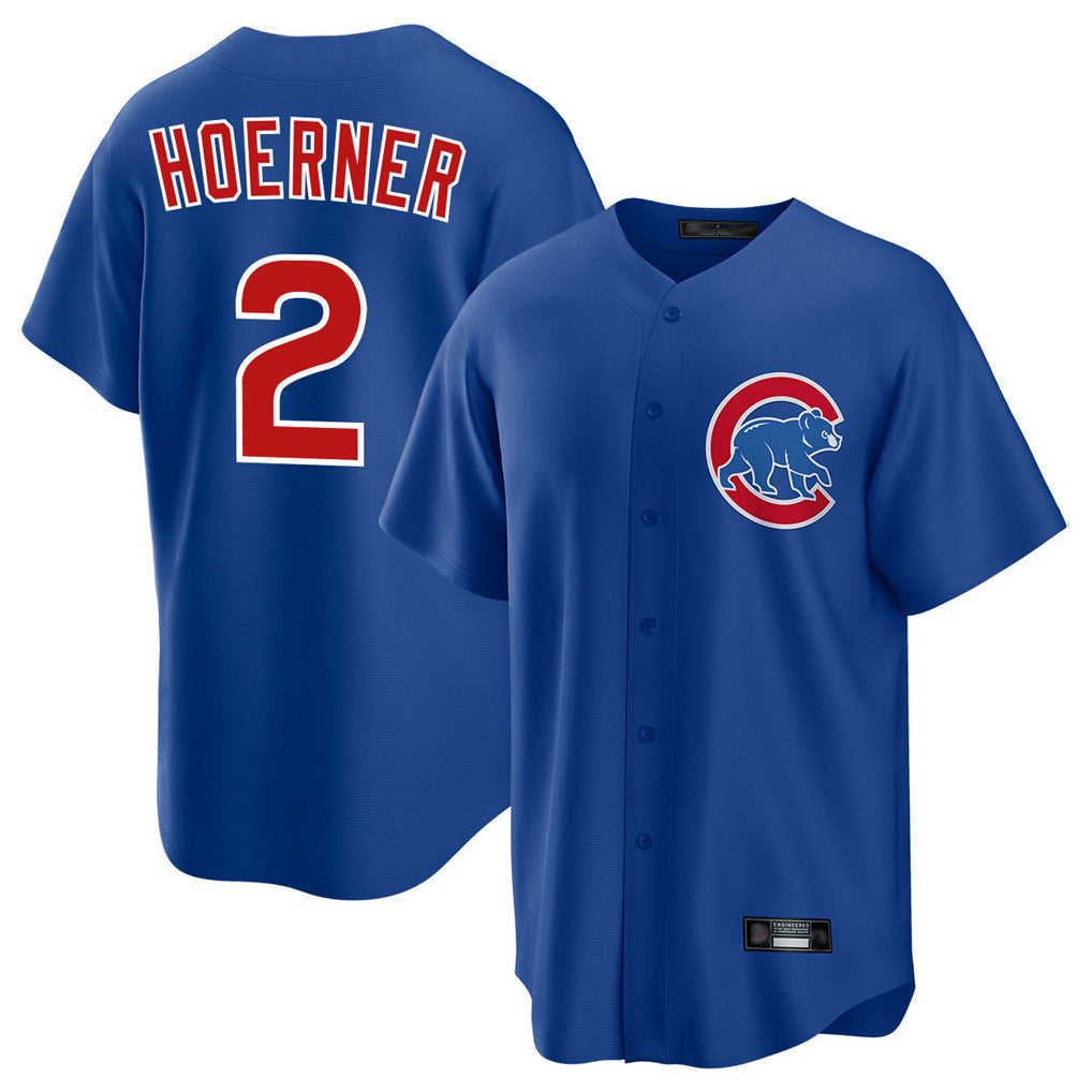 TRASK C.Cubs #2 Nico Hoerner Player Royal Home Game Stitched Jerseys