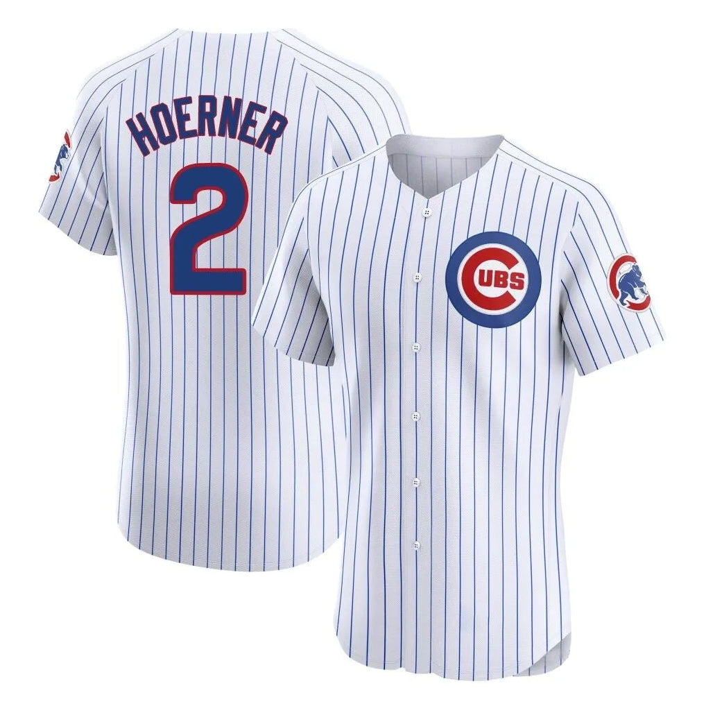 TRASK C.Cubs #2 Nico Hoerner Player White Limited Elite Home Game Stitched Jerseys