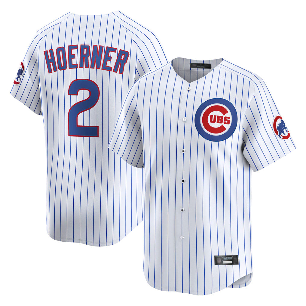 TRASK C.Cubs #2 Nico Hoerner Player White Limited Home Game Stitched Jerseys