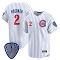 TRASK C.Cubs #2 Nico Hoerner Player White Pinstripe Vapor Premier Limited Home Stitched Jerseys