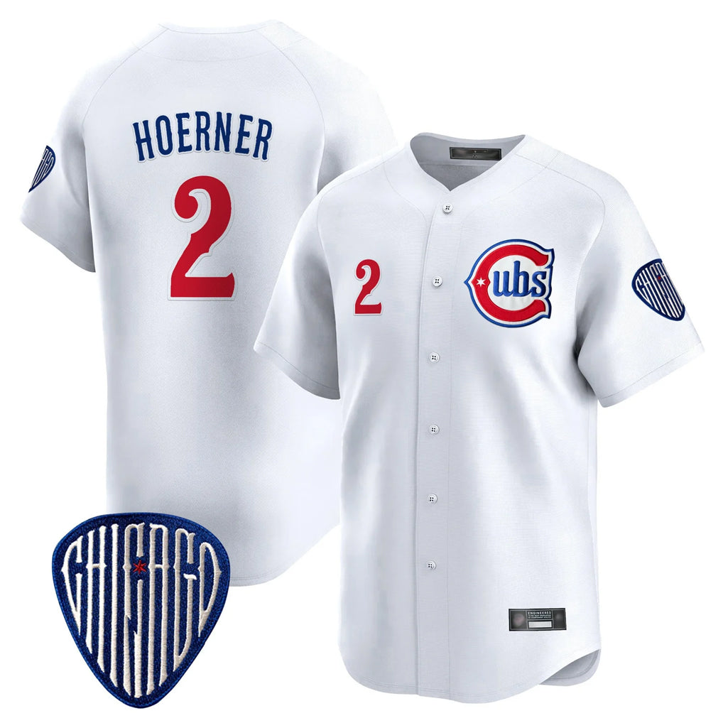 TRASK C.Cubs #2 Nico Hoerner Player White Vapor Premier Limited Home Stitched Jerseys