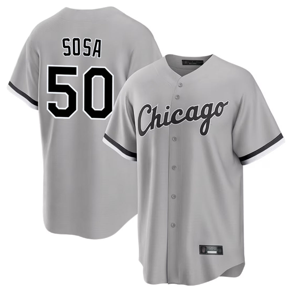 TRASK C.White Sox #50 Lenyn Sosa Player Gray Home Game Stitched Jerseys