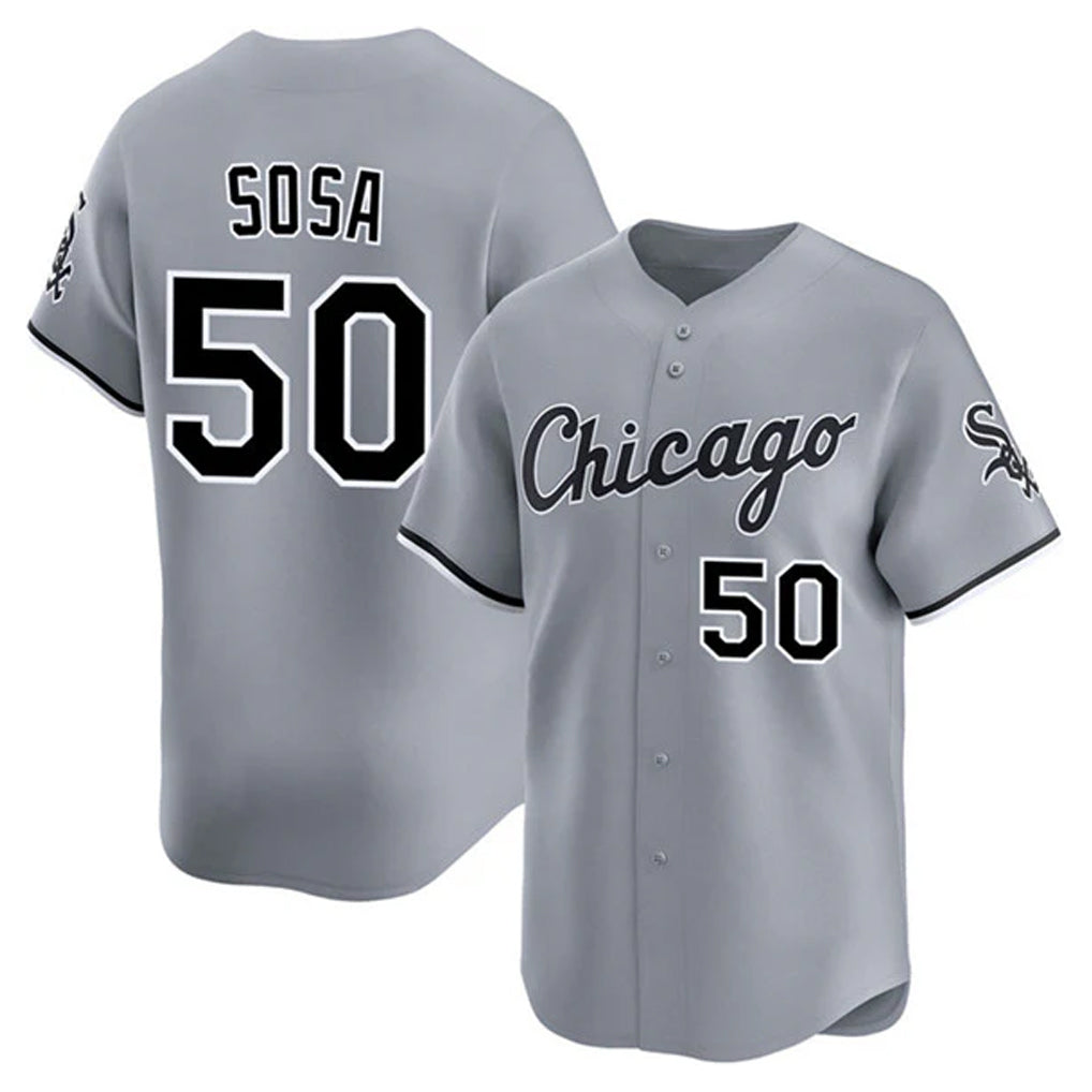 TRASK C.White Sox #50 Lenyn Sosa Player Gray Road Limited Home Stitched Jerseys