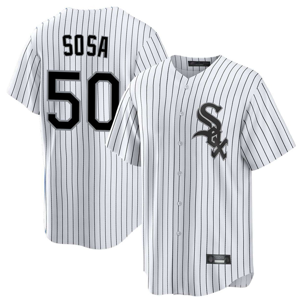 TRASK C.White Sox #50 Lenyn Sosa Player White Stripe Home Game Stitched Jerseys