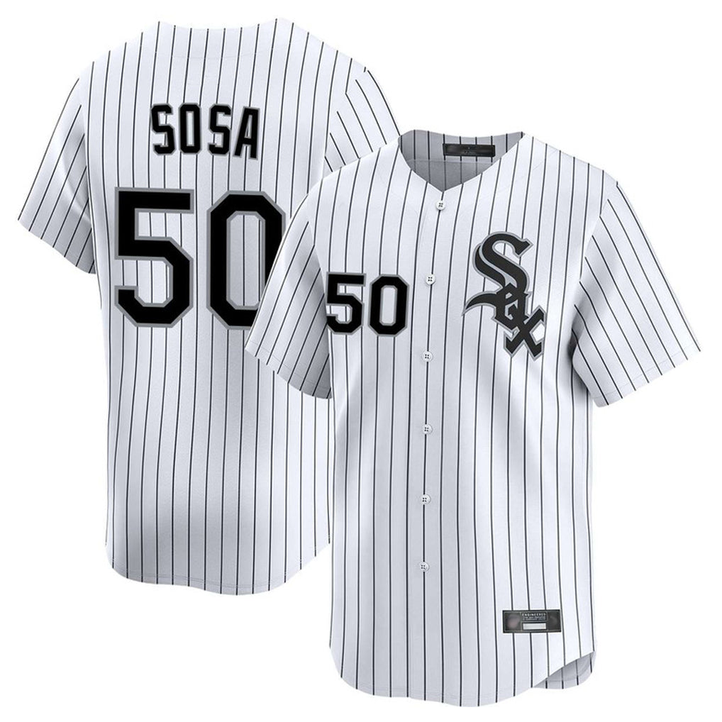 TRASK C.White Sox #50 Lenyn Sosa Player White Stripe Limited Home Stitched Jerseys
