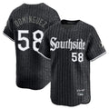 TRASK C.White Sox #58 Seranthony Dom¨ªnguez Player Black City Connect Limited Home Stitched Jerseys