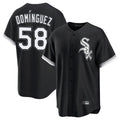 TRASK C.White Sox #58 Seranthony Dom¨ªnguez Player Black Home Game Stitched Jerseys