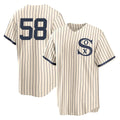 TRASK C.White Sox #58 Seranthony Dom¨ªnguez Player Cream Field of Dreams Home Game Stitched Jerseys