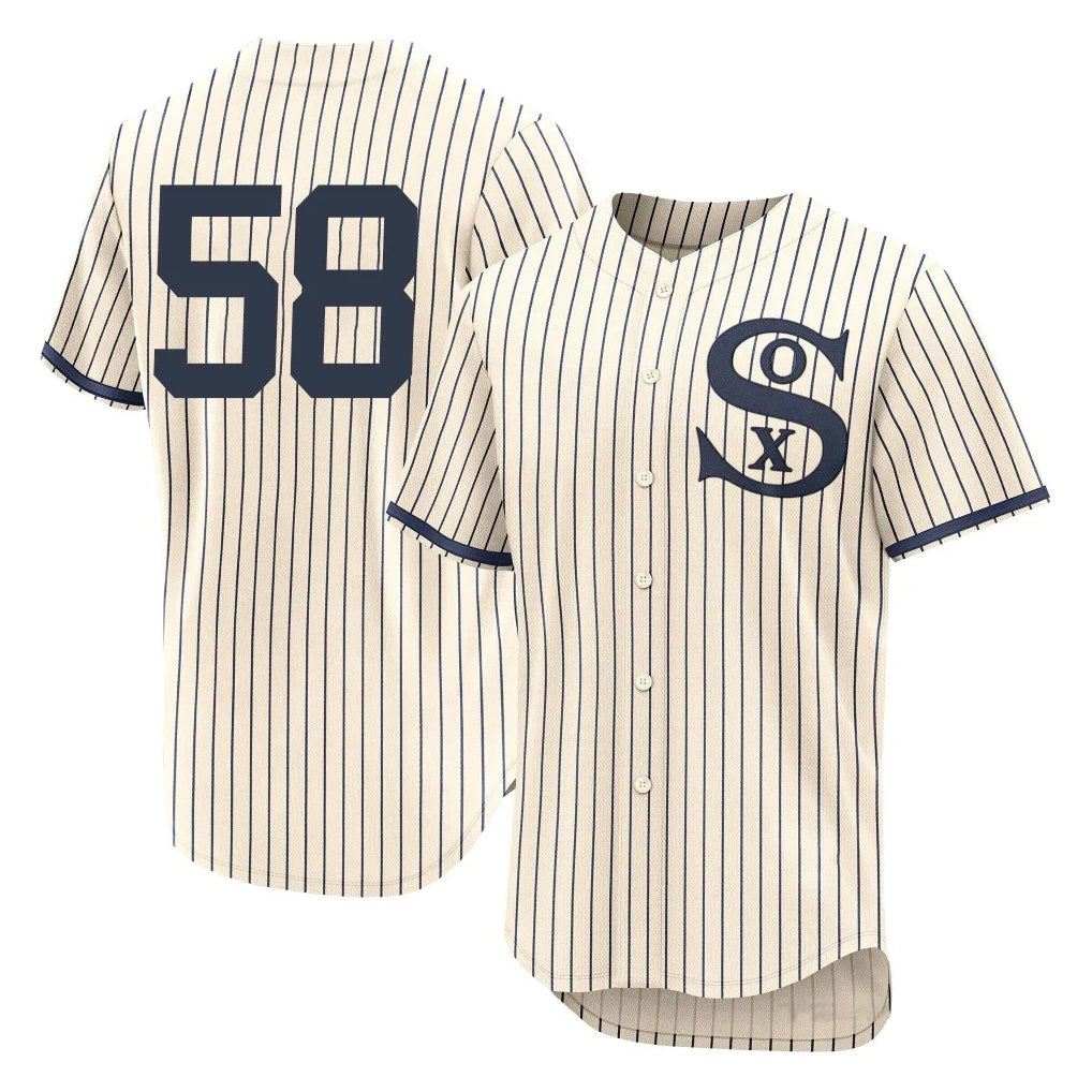 TRASK C.White Sox #58 Seranthony Dom¨ªnguez Player Cream Field of Dreams Limited Elite Home Stitched Jerseys
