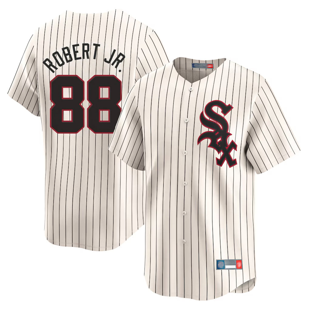 TRASK C.White Sox #88 Luis Robert Jr Player Cream Cooperstown Collection Limited Home Stitched Jerseys