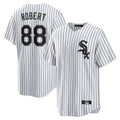 TRASK C.White Sox #88 Luis Robert Jr Player White Stripe Home Game Stitched Jerseys