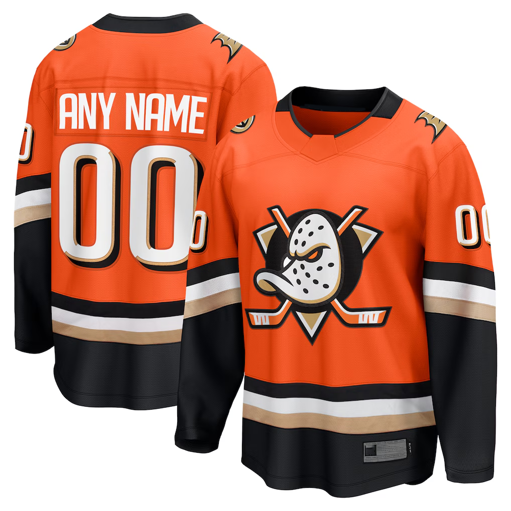 TRASK Custom A.Ducks Orange Home Breakaway Jerseys