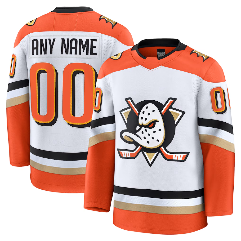 TRASK Custom A.Ducks White Away Premium Jerseys