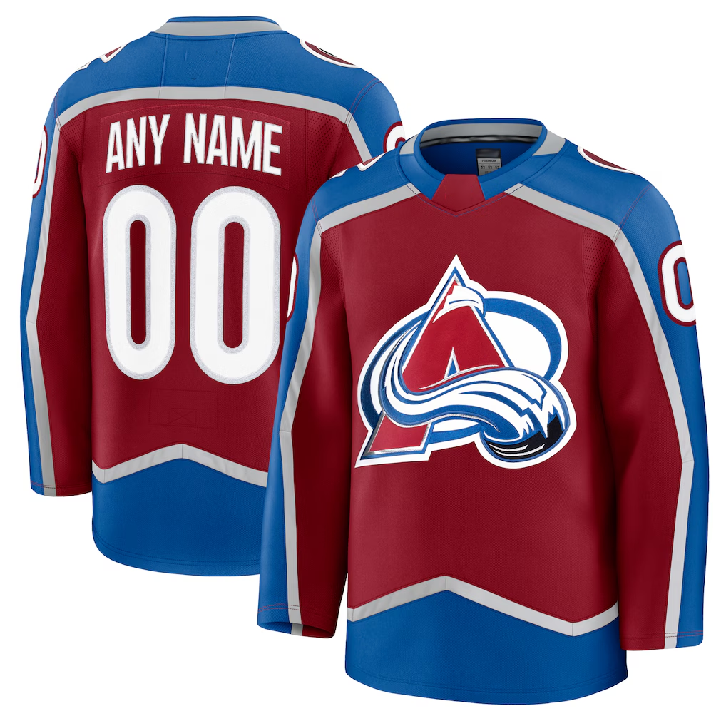 TRASK Custom C.Avalanche Burgundy Home Premium Jerseys