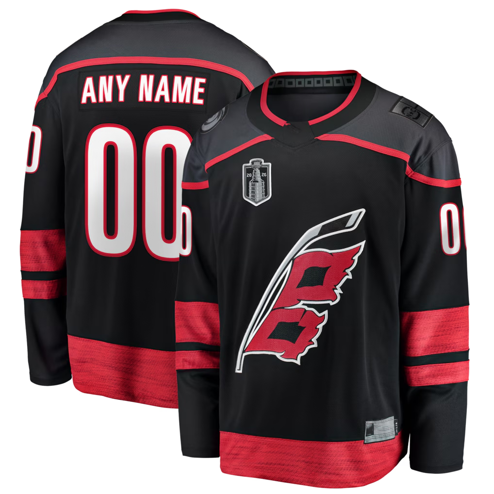 TRASK Custom C.Hurricanes Black 2026 Stanley Cup Champions Home Breakaway Custom Stitched Jerseys