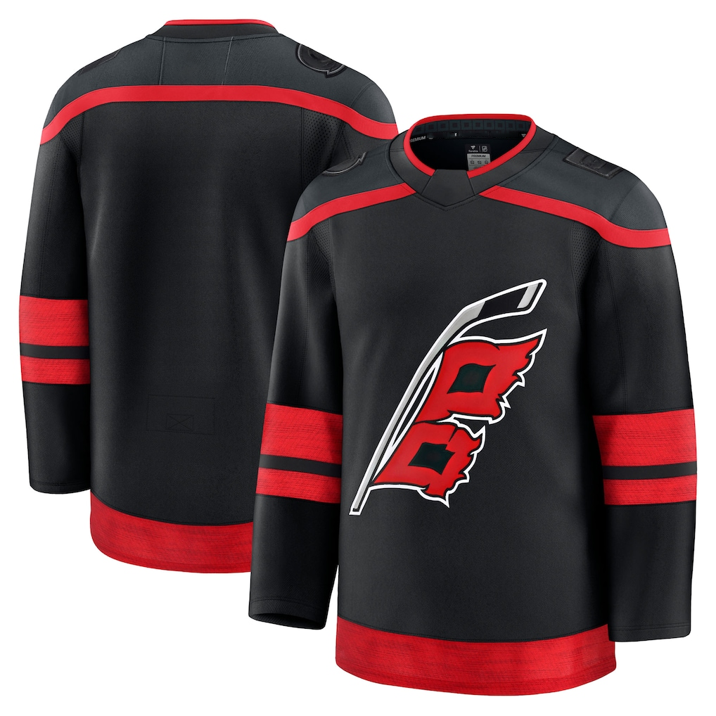 TRASK Custom C.Hurricanes Black Home Premium Stitched Jerseys
