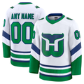 TRASK Custom C.Hurricanes White Throwback Premium Stitched Jerseys